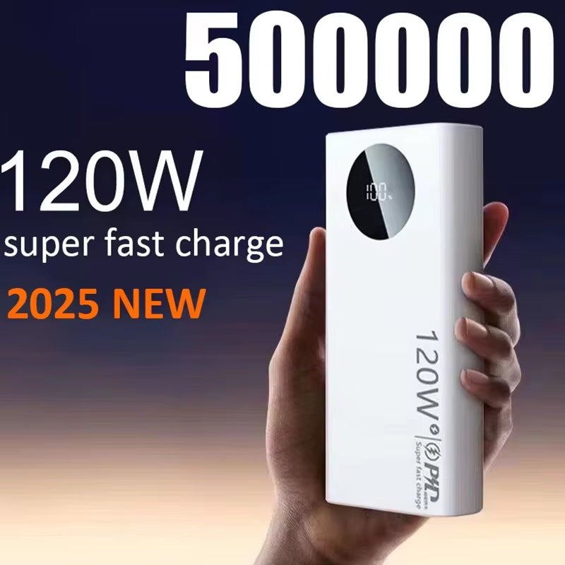Unleash Power On-the-Go: 120W 50000mAh Ultra-Fast Charging Power Bank for iPhone, Samsung, and Huawei - Your Ultimate Portable Battery Solution for 2024!