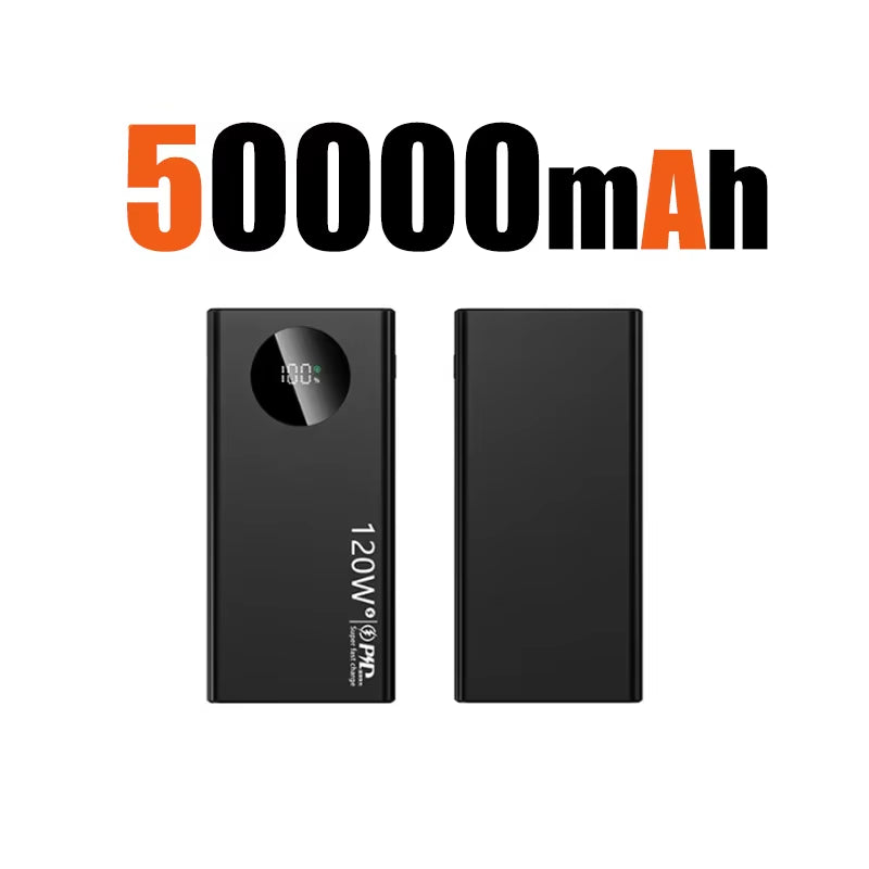 Unleash Power On-the-Go: 120W 50000mAh Ultra-Fast Charging Power Bank for iPhone, Samsung, and Huawei - Your Ultimate Portable Battery Solution for 2024!