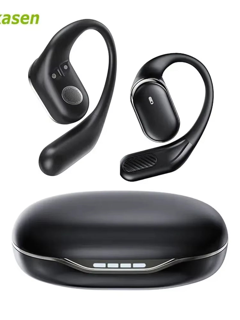 Bluetooth 5.4 Headphones Wireless Open Ear Earbuds 60 Hrs Playtime Dual Mic Clear Call Sports Air Conduction Headphones Earphone